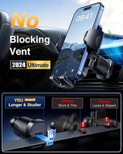 Load image into Gallery viewer, YRU?80+LBS Safest Strongest Rotatable Suction 2024 Ultimate Car Phone Holder Mount ?Military-Grade &amp; All Patent Safety Certs? Dashboard Windshield Vent for iPhone 16 15 Pro Max 14 Samsung, Pink

