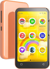 Load image into Gallery viewer, TIMMKOO 80GB Kids MP3 Player with Bluetooth and WiFi, Parental Controls, Pre-Installed Spotify, Spotify Kids, Audible, 4&quot; Touch Screen MP4 Music Player Up to 1TB (Orange)
