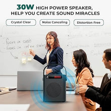 Load image into Gallery viewer, 30W Wireless Voice Amplifier with Headset Microphone, Portable Bluetooth 5.3 PA System for Teachers, Personal Rechargeable Megaphone with Speaker for Teaching and Speaking in Classrooms s93
