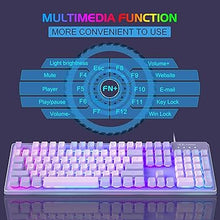 Load image into Gallery viewer, Gaming Keyboard and Mouse Combo, K1 RGB LED Backlit Keyboard with 104 Key Computer PC Gaming Keyboard for PC/Laptop (Purple)
