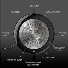 Load image into Gallery viewer, Jabra Speak 750 MS Speakerphone with Bluetooth Dongle- Teams Version- PC, MAC, Tablet, Smartphone Compatible, 7700-309 - Microfiber Cloth Included
