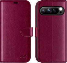 Load image into Gallery viewer, OCASE Compatible with Google Pixel 9 Pro XL Wallet Case, PU Leather Flip Folio Case with Card Holders RFID Blocking Kickstand [Shockproof TPU Inner Shell] Phone Cover 2024, Burgundy
