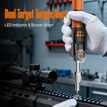 Load image into Gallery viewer, Rachet Digital Torque Screwdriver, 0.3-5.9 Ft.lb/0.4-8 Nm, 1/4'' Drive Inch Pound Torque Screwdriver Wrench Electrician with Buzzer &amp; LED Indicator for Bike Scope Mounting
