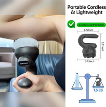 Load image into Gallery viewer, HYAKO Handheld Professional Mini Orbital Buffer Relief Massager, Adjustable Multi-Speed Vibration Deep Tissue Body Chiropractic Massager for Neck, Shoulder, Leg,Back muscle pain relief massage therapy
