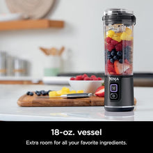 Load image into Gallery viewer, Ninja Blast Portable Blender, Cordless, 18oz. Vessel, Personal Blender For-Shakes and Smoothies, BPA Free, Leakproof-Lid and Sip Spout, USB-C Rechargeable, Dishwasher Safe, Metallic Black, BC151MB
