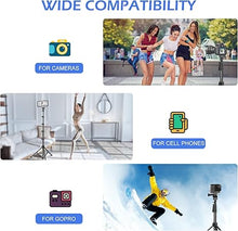 Load image into Gallery viewer, Sensyne 67" Phone-Tripod, Extendable Cell Phone Tripod Stand &amp; Selfie Stick with Wireless Remote and Phone Holder, Compatible with iPhone Android Phone, Camera
