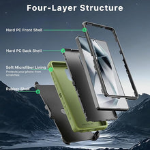 Load image into Gallery viewer, M MYBAT PRO Maverick Series for Samsung Galaxy S25 Ultra Case with Belt Clip Holster, 6.9 inch, Heavy Duty Military Grade Drop Protective Case w 360° Rotating Stand (No Screen Protector) Army Green
