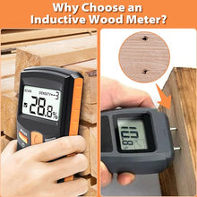 Load image into Gallery viewer, Dr.meter Pinless Wood Moisture Meter, Upgraded Version Inductive Pinless Tools Intelligent Moisture Meter Digital Moisture Meter for Wood (Range 4% - 80% RH; Accuracy: 0.5%), MD918
