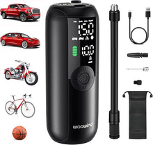 Load image into Gallery viewer, Tire Inflator Portable Air Compressor, Electric Bike Tire Pump With Gauge, Air Pump For Car Tires, 150PSI, Mobile Air Compressor for Car, Motorcycle, Electric Bike, by Woowind
