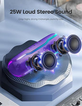 Load image into Gallery viewer, ERKEISEHN Bluetooth Speaker, IPX7 Waterproof Wireless Speaker with Colorful Flashing Lights, 25W Stereo Sound with 24H Playtime, 100ft Bluetooth Range, Home Outdoor Speaker, TWS Pairing for Teen Gifts

