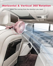 Load image into Gallery viewer, Stroller Fan Clip on Baby Fan Battery Operated Portable Fan USB Rechargeable Small Fan, Flexible Tripod for Car Seat Backseat Crib Beach Travel Camping, 360°Rotatable, 3 Wind Speed, Pink
