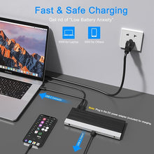 Load image into Gallery viewer, WAVLINK 4K USB C Docking Station Triple Display 2 HDMI + 1 Displayport with 100W Power, LAN, 4 USB 3.0, SD Card Reader, Audio, for Dell XPS 13/15,MacBook Pro, Lenovo Yoga,etc-2023 Upgrade Version
