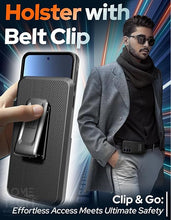 Load image into Gallery viewer, for Samsung Galaxy S25 Compatible with MagSafe Magnetic Heavy Duty Slide Hip Phone Cover with Kickstand for Galaxy S25 - Black
