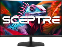 Load image into Gallery viewer, Sceptre Curved 27-inch Gaming Monitor 1500R 100Hz HDMI X2 DisplayPort 1ms 100% sRGB, Build-in Speakers Machine Black 2024 (C275W-FW100T)
