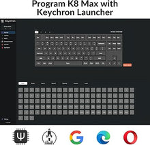 Load image into Gallery viewer, Keychron K8 Max Custom Mechanical Keyboard Wireless, TKL 2.4 GHz/Bluetooth 5.1/Wired QMK Programmable RGB, Hot-Swappable with Keychron Super Banana Switch Compatible with Mac Windows Linux
