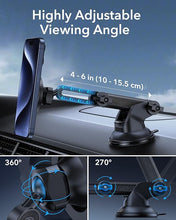 Load image into Gallery viewer, ESR Dashboard Magnetic Phone Holder for Car, Compatible with MagSafe Car Mount, Windshield Magnetic Car Mount for iPhone 16/15/14/13/12, Car Accessories, Charging Not Supported, Metallic Grey

