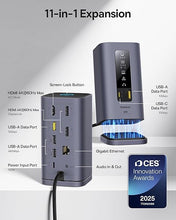 Load image into Gallery viewer, Baseus Docking Station for MacBook, SpaceMate(MAC) USB C Docking Station 3 Monitors with 3*4K HDMI, 10Gbps USB Ports, 100W PD, Gigabit Ethernet, Audio, Triple Display Docking Station for M1/M2/M3&amp;Win
