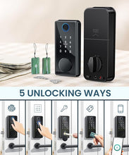 Load image into Gallery viewer, Keyless Entry Door Lock with Keypad - Fingerprint Door Lock - Smart Locks for Front Door - Electronic Keypad Smart Deadbolt Lock - Biometric Smart Digital Door Lock with Code -Auto Lock
