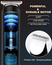 Load image into Gallery viewer, PRITECH Manscape Trimmer for Men, Beard Trimmer for Men, Rechargeable Shavers for Men, Electric Razor for Men, Cordless Hair Clippers, Waterproof Body Trimmer with Standing Recharge Dock(Black)

