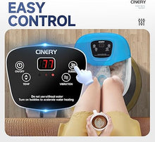 Load image into Gallery viewer, CINERY Foot Spa Bath Massager with Heat, Bubbles, Vibration and Pedicure Foot Spa with 16 Rollers for Feet Stress Relief, Foot Soaker with Mini Acupressure Massage Points &amp; Temperature Control
