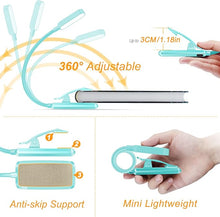 Load image into Gallery viewer, Gritin 16 LED Rechargeable Book Light for Reading in Bed - Eye Caring 3 Color Temperatures, Stepless Dimming Brightness,80Hrs Runtime,Lightweight Flexible Clip On Book Light for Book Lovers-Blue
