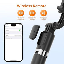 Load image into Gallery viewer, 67&quot; Phone Tripod, Selfie Stick Tripod with Remot, 360° Rotate Lightweight Portable Tripod Stand for Video Recording/Photo/Vlog, Travel Tripod for Cell Phone Tripod Compatible with iPhone &amp; Android
