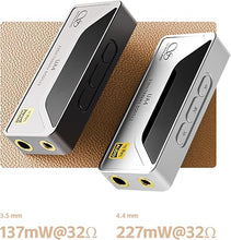 Load image into Gallery viewer, SHANLING UA4 Portable USB DAC/AMP Headphone Amplifier,Support MQA 16X,768kHz DSD512,High Driving Power for Android/iOS/Mac/Windows,dongle Volume Control,3.5/4.4mm up to 237mW@32? Output (Titanium)
