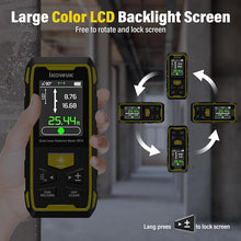 Load image into Gallery viewer, IKOVWUK Dual Laser Measuring Tool, 656FT/200M Green Bilateral Laser Distance Meter 6 Unit Switching, Rechargeable Digital Laser Measure with Backlit LCD Display, Bubble Level, Multiple Measure Mode
