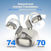 Load image into Gallery viewer, Language Translator Earbuds: 3-in-1 Translation Earphone 144 Languages &amp; Accents Translation in Real Time, 8 Offline Language Translation Packs Ideal for Travel Business Learning, Milkywhite
