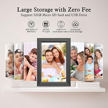 Load image into Gallery viewer, Digital Picture Frame 10.1 Inch WiFi Digital Photo Frame, IPS HD Touch Screen Electronic Picture Frame, 16GB Memory, Slideshow, Wall-Mounted, Easy to Share Photo and Video via Uhale APP
