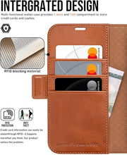 Load image into Gallery viewer, OCASE Compatible with iPhone 16 Wallet Case, PU Leather Flip Folio Case with Card Holders RFID Blocking Kickstand [Shockproof TPU Inner Shell] Phone Cover 6.1 Inch 2024, Retro Brown
