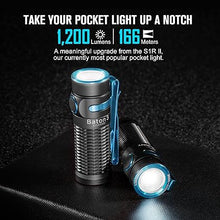 Load image into Gallery viewer, OLIGHT Baton3 1200 Lumens Ultra-Compact Rechargeable EDC Flashlight, Powered by Rechargeable Battery for Household Search, Outdoor Camping, Hiking and Mountaineering (Black)
