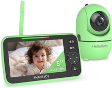 Load image into Gallery viewer, HelloBaby Upgrade Baby Monitor, 5&#39;&#39; Screen with 30-Hour Battery, Pan-Tilt-Zoom Video Baby Monitor with Camera and Audio, Night Vision, VOX, 2-Way Talk, 8 Lullabies and 1000ft Range No WiFi
