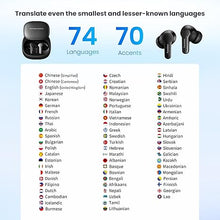 Load image into Gallery viewer, Offline AI Translator Earbuds M3 Language Translator Device Black Translation Earbuds Support 74 Languages and 70 Accents for iOS and Android (with Offline Translation Black)
