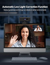 Load image into Gallery viewer, TECKNET 1080p Webcam with Microphone &amp; Privacy Cover, Streaming Camera 30fps USB Computer Camera with 110-degree AOV, Web Camera for Video Conferencing/Calling/Live Streaming/Online Learning
