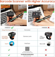 Load image into Gallery viewer, Tera Pro Extreme Performance 1D 2D QR Wireless Ring Barcode Scanner with Bluetooth, Extra Fast Scanning Speed Ultra High Resolution Mini Wearable Finger Bar Code Reader Model HW0010
