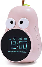 Load image into Gallery viewer, Kids Alarm Clock for Girls Pear Alarm Clock with Snooze Toddler Sleep Training Clock for Bedroom Home Office(Pink)
