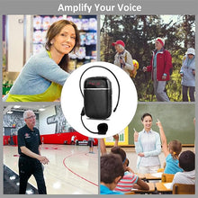 Load image into Gallery viewer, Portable Bluetooth Voice Amplifier, Wired Rechargeable Mini Speaker with Microphone, Suitable for Teachers, Tour Guides, Coaches, Etc. (Black)
