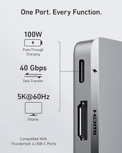 Load image into Gallery viewer, Anker USB C Hub for MacBook, Anker 547 USB-C Hub (7-in-2), Compatible with Thunderbolt 4 USB C Port, 4K HDMI, USB C and 2 USB A Data Ports for MacBook Pro 13 Inch, MacBook Air M1 / M2, and More
