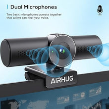 Load image into Gallery viewer, AIRHUG 2K Webcam with Microphones, USB Web Cam for Computer and Laptop Plug &amp; Play, Web Camera with Privacy Cover, 71°,for Streaming and Conferencing
