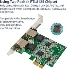 Load image into Gallery viewer, Syba Dual 2.5 Gigabit Ethernet PCI-E Network Expansion Card RJ45 LAN Adapter Low Profile Bracket SD-PEX24066
