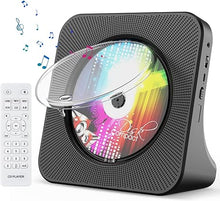 Load image into Gallery viewer, Gueray Portable CD Player, Bluetooth CD Kpop Player for Desktop with HiFi Sound Speaker, FM Radio CD Music Player for Home with Remote Control, Dust Cover, LED Screen, Support AUX/USB, Headphone Jack
