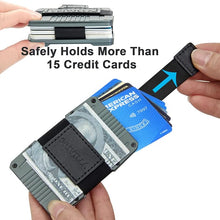 Load image into Gallery viewer, Business Card Holders Credit Card Holder,Aluminum Metal Card Holders Wallet, Slim Metal Wallet, Rfid Wallet for Men,Minimalist Money Clips,Holds 18 Cards and Cash.
