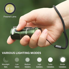 Load image into Gallery viewer, sofirn SC13 Small Rechargeable Flashlight, Pocket EDC Flashlight Bright 1300 Lumens with Magnetic Tail Cap, Mini Pocket Lights for Everyday Carry Emergenices Outdoor Camping Hiking
