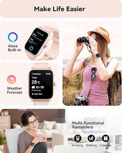 Load image into Gallery viewer, Smart Watch for Women - 1.8&quot; Full Touch HD Screen, 24-Hour Heart Rate, Blood Oxygen, Sleep Monitor, Alexa Built-in, IP68 Waterproof, 100 Sports Modes, Unisex
