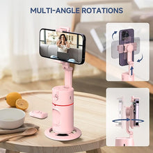 Load image into Gallery viewer, Auto Face Tracking Phone Holder, Gesture Control &amp; Remote, Face Tracking Tripod 360 Rotation Body Phone Camera Mount Smart Shooting Holder, iPhone Selfie Stick Tripod, Expandable Pole (Pink)
