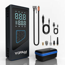 Load image into Gallery viewer, Portable Tire Inflator for car 150PSI Wheel &amp; Tire Air Compressors &amp; Inflators Tires For Vehicles With Battery, Fast Inflation Electric &amp; Digital Tire Pressure Pump Gauge For Car, Bike, Motorcycle
