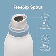 Load image into Gallery viewer, Owala FreeSip Twist Insulated Stainless Steel Water Bottle with Straw for Sports and Travel, BPA-Free, 24-oz, Green/White (Iced Breeze)
