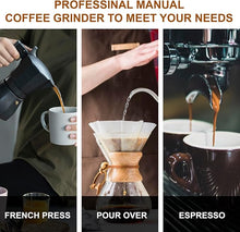 Load image into Gallery viewer, M6 Coffee Grinder Manual,Capacity 25g,Hand Coffee Grinder with Aluminum Body,Coffee Hand Grinder With Sharp Hexagonal Grinding Core,Portable Manual Coffee Bean Grinder for Pour Over Espresso
