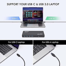 Load image into Gallery viewer, WAVLINK USB 3.0 Universal Laptop Docking Station with 65W Power Delivery, USB C 5K/ Dual 4K Dock Dual Monitor with 2 x HDMI &amp; 2 DisplayPort, Gigabit Ethernet, 6 USB 3.0, Audio/Mic for Windows Mac OS
